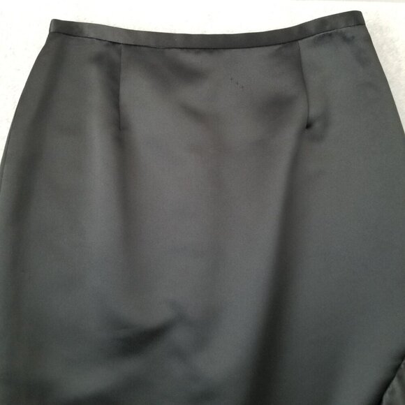 Kay Unger 8 Satin Tulip Ruffle Maxi Whimsigoth Vamp Skirt Formal Party HOCO VTG - Picture 3 of 15